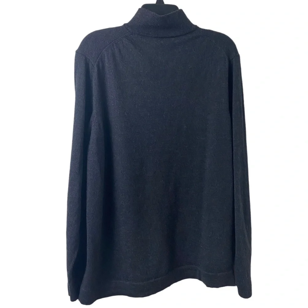 Toscano 100% Merino Wool  Men Pull Over Sweater. Charcoal Gray (Dark)  Sz M